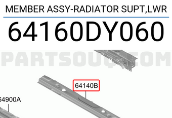 Hyundai / KIA 64160DY060 MEMBER ASSY-RADIATOR SUPT,LWR