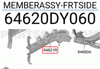 Hyundai / KIA 64620DY060 MEMBERASSY-FRTSIDE