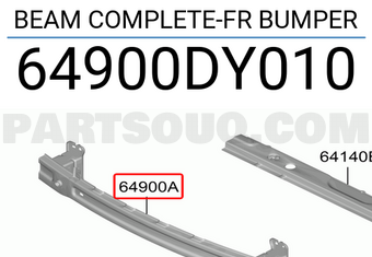 Hyundai / KIA 64900DY010 BEAM COMPLETE-FR BUMPER
