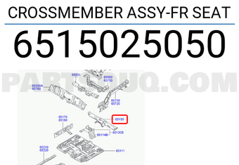 Hyundai / KIA 6515025050 CROSSMEMBER ASSY-FR SEAT