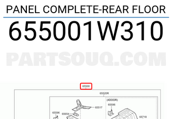 Hyundai / KIA 655001W310 PANEL COMPLETE-REAR FLOOR