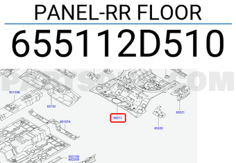 Hyundai / KIA 655112D510 PANEL-RR FLOOR