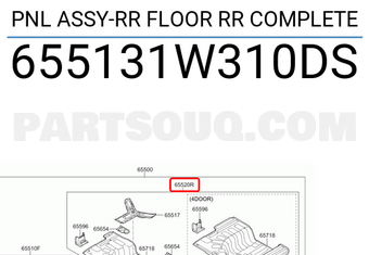 Hyundai / KIA 655131W310DS PNL ASSY-RR FLOOR RR COMPLETE