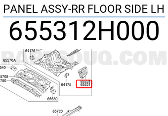 Hyundai / KIA 655312H000 PANEL ASSY-RR FLOOR SIDE LH