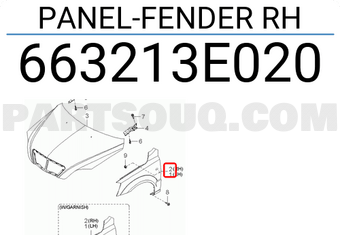 Hyundai / KIA 663213E020 PANEL-FENDER RH