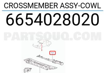 Hyundai / KIA 6654028020 CROSSMEMBER ASSY-COWL