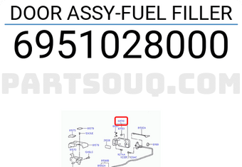 Hyundai / KIA 6951028000 DOOR ASSY-FUEL FILLER