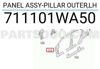 Hyundai / KIA 711101WA50 PANEL ASSY-PILLAR OUTER,LH