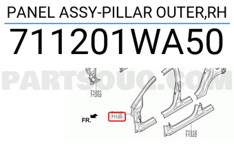 Hyundai / KIA 711201WA50 PANEL ASSY-PILLAR OUTER,RH
