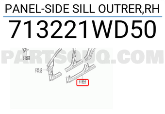 Hyundai / KIA 713221WD50 PANEL-SIDE SILL OUTRER,RH