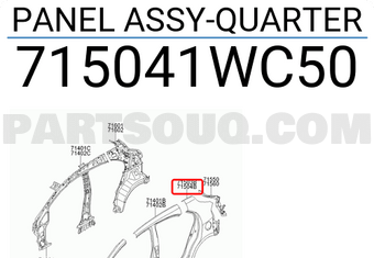 Hyundai / KIA 715041WC50 PANEL ASSY-QUARTER
