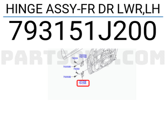 Hyundai / KIA 793151J200 HINGE ASSY-FR DR LWR,LH