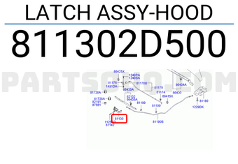 Hyundai / KIA 811302D500 LATCH ASSY-HOOD