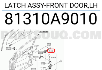 Hyundai / KIA 81310A9010 LATCH ASSY-FRONT DOOR,LH