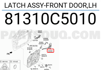 Kia 81310-C5010 Latch Assy-Front DOO 