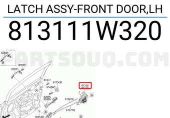 Hyundai / KIA 813111W320 LATCH ASSY-FRONT DOOR,LH
