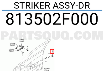 Hyundai / KIA 813502F000 STRIKER ASSY-DR