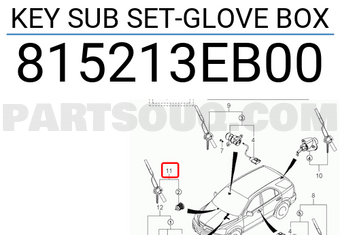 Hyundai / KIA 815213EB00 KEY SUB SET-GLOVE BOX