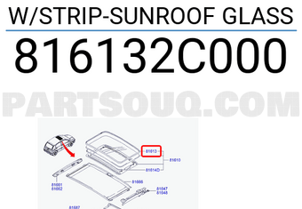 816132C000 Hyundai / KIA W/STRIP-SUNROOF GLASS