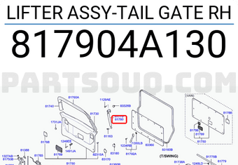 Hyundai / KIA 817904A130 LIFTER ASSY-TAIL GATE RH