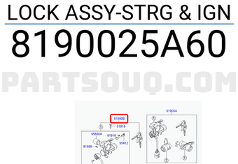 Hyundai / KIA 8190025A60 LOCK ASSY-STRG & IGN