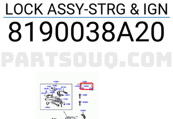 Hyundai / KIA 8190038A20 LOCK ASSY-STRG & IGN