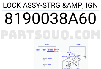 Hyundai / KIA 8190038A60 LOCK ASSY-STRG & IGN