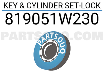 Hyundai / KIA 819051W230 KEY & CYLINDER SET-LOCK