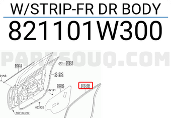 Hyundai / KIA 821101W300 W/STRIP-FR DR BODY