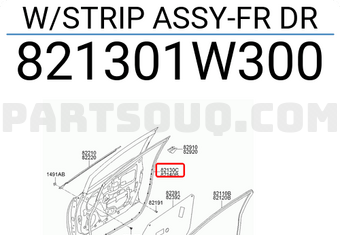 Hyundai / KIA 821301W300 W/STRIP ASSY-FR DR