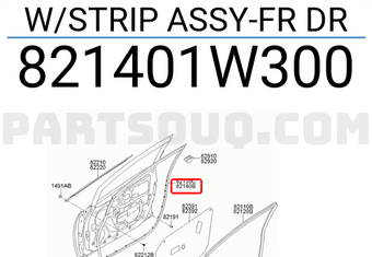 Hyundai / KIA 821401W300 W/STRIP ASSY-FR DR