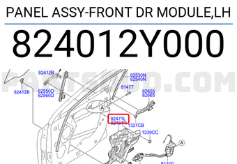 Hyundai / KIA 824012Y000 PANEL ASSY-FRONT DR MODULE,LH