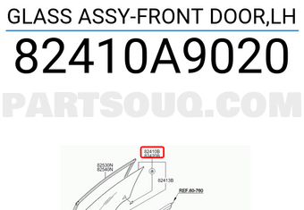 Hyundai / KIA 82410A9020 GLASS ASSY-FRONT DOOR,LH