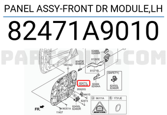 Hyundai / KIA 82471A9010 PANEL ASSY-FRONT DR MODULE,LH