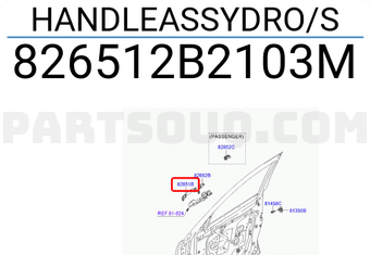 Hyundai / KIA 826512B2103M HANDLEASSYDRO/S