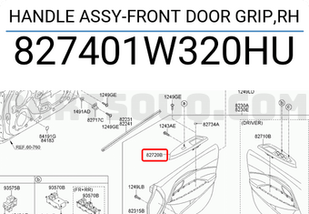 Hyundai / KIA 827401W320HU HANDLE ASSY-FRONT DOOR GRIP,RH