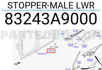 Hyundai / KIA 83243A9000 STOPPER-MALE LWR
