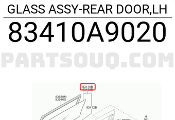 Hyundai / KIA 83410A9020 GLASS ASSY-REAR DOOR,LH