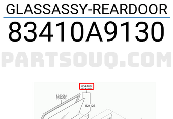 Hyundai / KIA 83410A9130 GLASSASSY-REARDOOR