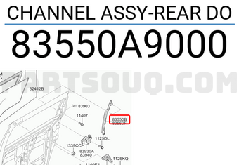Hyundai / KIA 83550A9000 CHANNEL ASSY-REAR DO