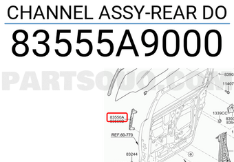 Hyundai / KIA 83555A9000 CHANNEL ASSY-REAR DO