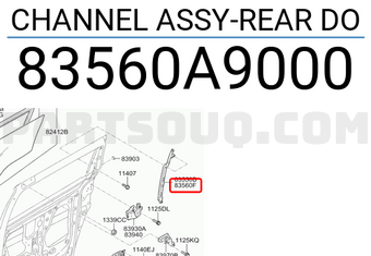 Hyundai / KIA 83560A9000 CHANNEL ASSY-REAR DO