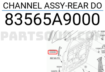 Hyundai / KIA 83565A9000 CHANNEL ASSY-REAR DO