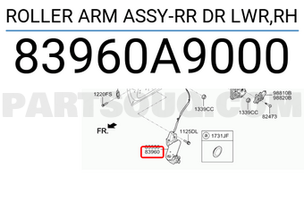 Hyundai / KIA 83960A9000 ROLLER ARM ASSY-RR DR LWR,RH