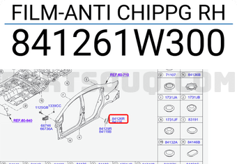 Hyundai / KIA 841261W300 FILM-ANTI CHIPPG RH