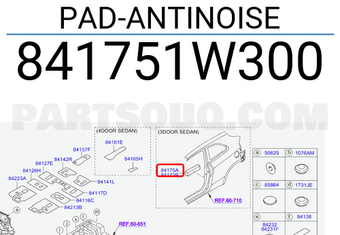 Hyundai / KIA 841751W300 PAD-ANTINOISE