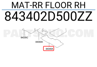 Hyundai / KIA 843402D500ZZ MAT-RR FLOOR RH