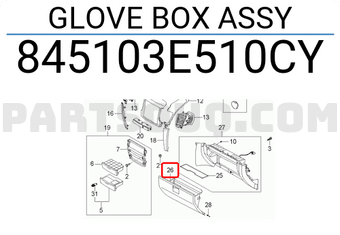 Hyundai / KIA 845103E510CY GLOVE BOX ASSY