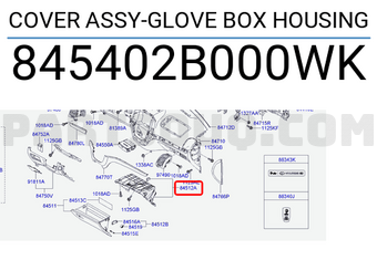 Hyundai / KIA 845402B000WK COVER ASSY-GLOVE BOX HOUSING