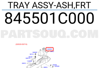 Hyundai / KIA 845501C000 TRAY ASSY-ASH,FRT